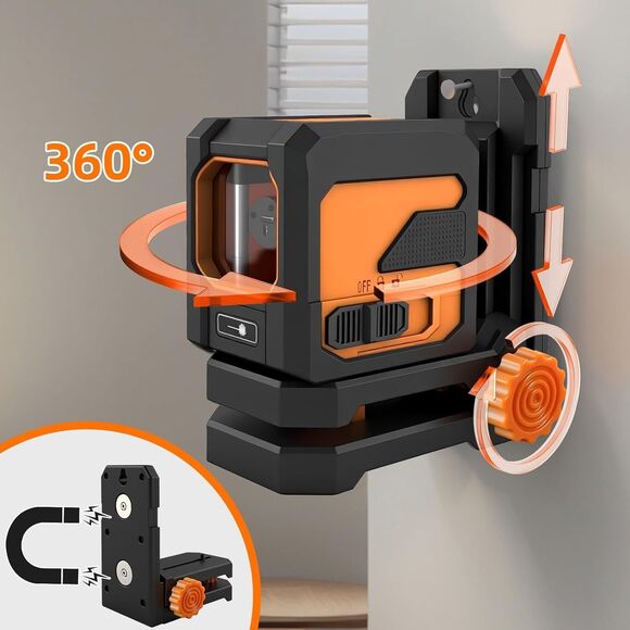 Laser Level Self Leveling w Tripod 100Ft Green Cross Line Leveler Tool 130° - Picture 5 of 16